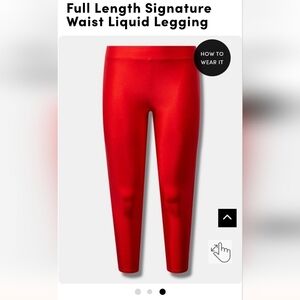 New Torrid Leggings Full Length Red Liquid Shiny Tights Red Leggings 2x or 3x